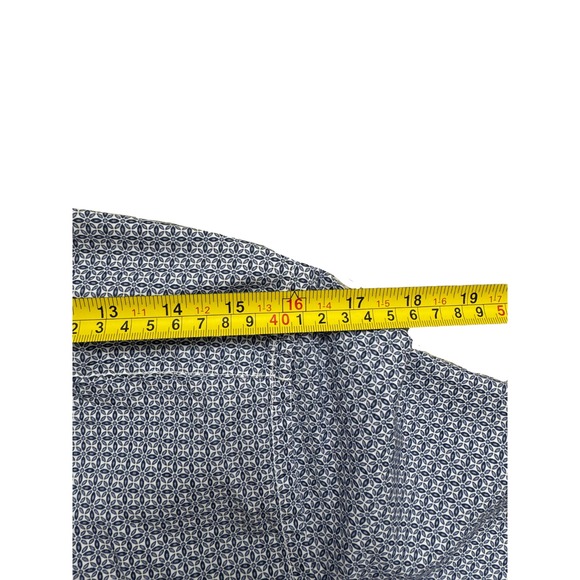 Pierre Cardin Mens Slim Fit Long Sleeve Dress Shirt Size 40 (M) Blue Pattern - Picture 11 of 16